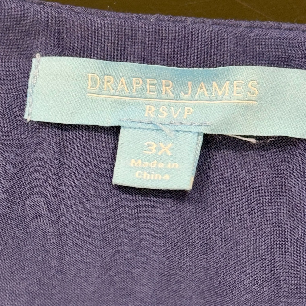 Draper James Navy Blue Polka Dot Midi Dress - Picture 8 of 15